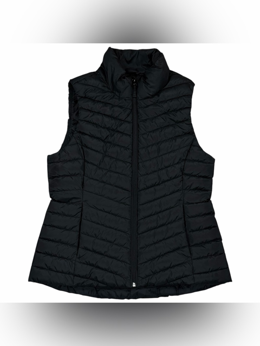 Old Navy Active Women’s Black Quilted Zip Pockets Full Zip Puffer Vest Sz Medium